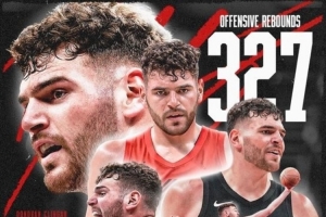 克林根本赛季已经抢到327个进攻篮板 创开拓者队史新纪录