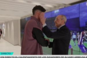 弗洛伦蒂诺赛前轻轻给了巴尔韦德一巴掌，和贝林厄姆低声交流