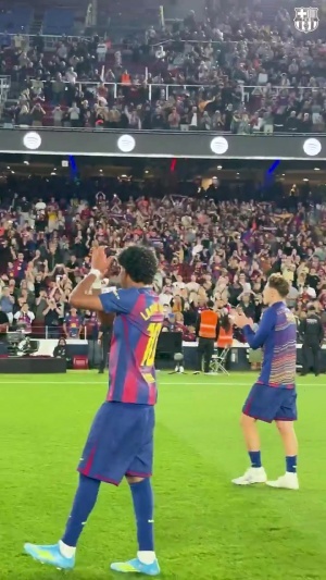 鼓励球队逆转马竞!6万巴萨球迷高喊:是的,我们可以