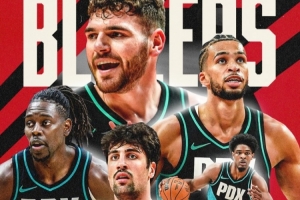 手握两条命！开拓者收官战海报 阿夫迪亚&克林根&霍勒迪等5人入镜