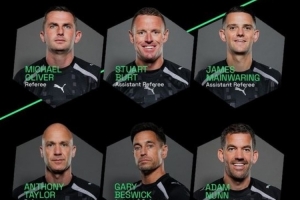 英超有7名裁判将参与今夏世界杯的执法,奥利弗和泰勒在列