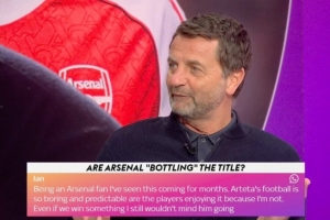 舍伍德：阿尔特塔在场边要镇定克制一些，若战胜曼城就能夺冠