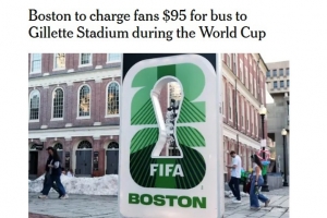 TA：世界杯期间波士顿的巴士票价大幅提升，往返巴士收费达95美元