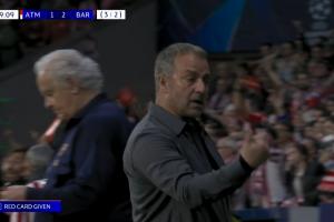 这...埃里克·加西亚直红下场!巴萨两回合对马竞全部有人染红